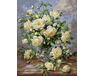 Ein Blumenstrauß aus weißen Rosen malen nach zahlen