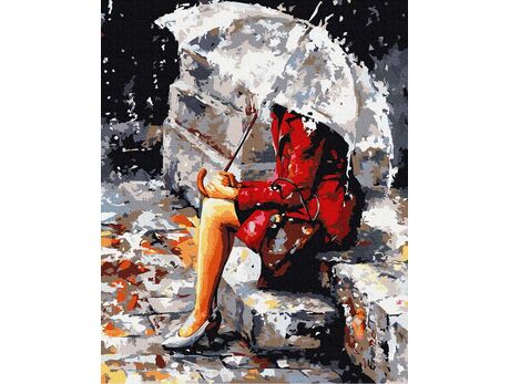 An regnerischen Tagen malen nach zahlen