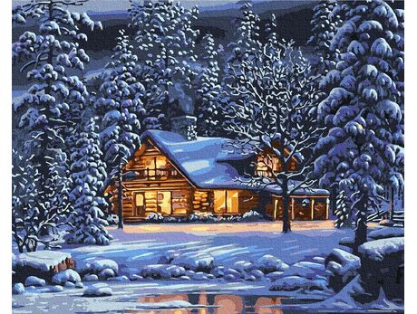 An einem Winterabend 40x50cm malen nach zahlen