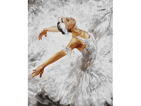 Ballerina in weiß 40x50cm malen nach zahlen