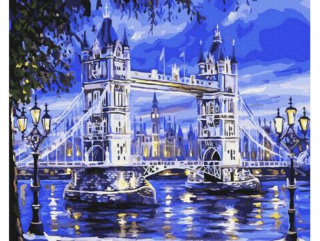 London im Mondschein malen nach zahlen