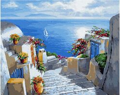 Treppe zum Meer 40x50cm