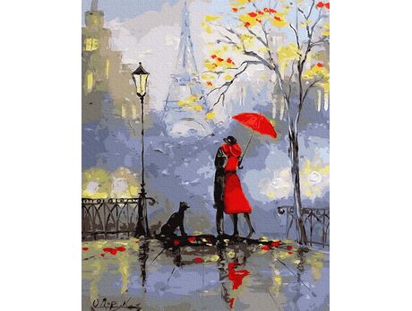 Ein Kuss in Paris malen nach zahlen