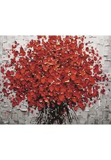 Roter Blumenstrauß 40x50cm