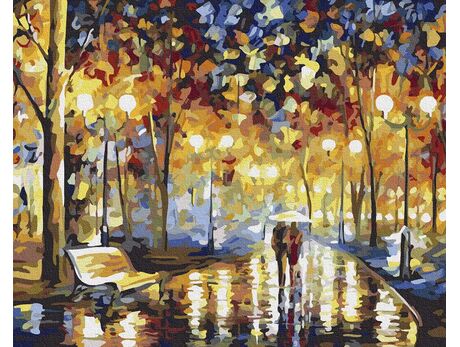 An einem regnerischen Abend malen nach zahlen