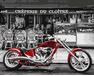 Rotes Motorrad malen nach zahlen