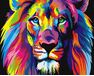 Regenbogen Löwe malen nach zahlen