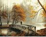 Eine Brücke in einem herbstlichen Park 40x50cm malen nach zahlen