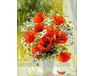 Mohnblumen und Gänseblümchen 50x65cm malen nach zahlen