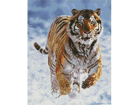 Tiger in Bewegung diamond painting