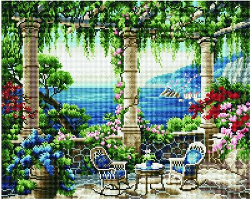 Terrasse mit Blick aufs Meer