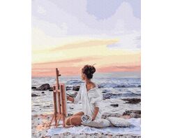 Zeichnen des Sonnenuntergangs 40x50cm