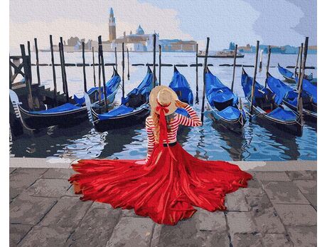Am Pier in Venedig 40x50cm malen nach zahlen