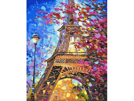 Frühling in Paris malen nach zahlen