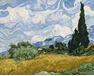 Weizenfeld mit Zypressen (Van Gogh) malen nach zahlen