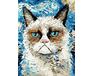 Katze im Van-Gogh-Stil 30x40cm malen nach zahlen