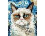 Eine Katze im Van-Gogh-Stil 40x50cm malen nach zahlen