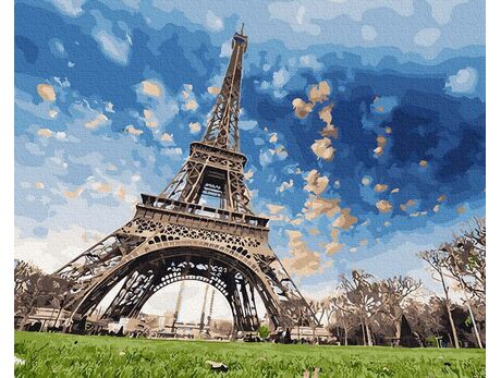 Romantischer Pariser Himmel malen nach zahlen