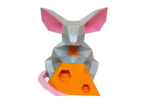 Maus und Käse Papier Handwerk 3d Modelle papier handwerk 3d modelle