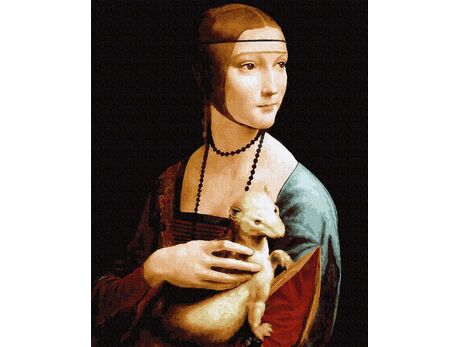 Dame mit Hermelin. Leonardo da Vinci 40x50cm malen nach zahlen