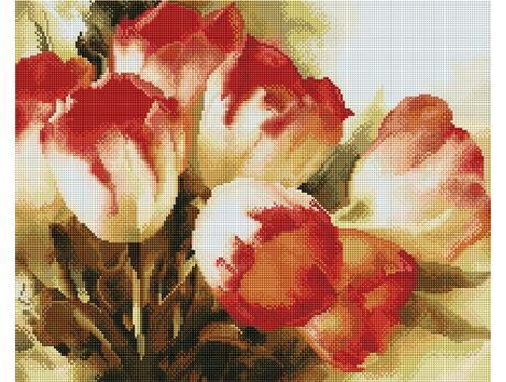 Farbenfrohe Tulpen diamond painting