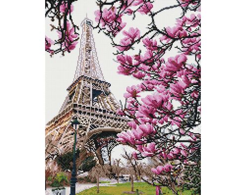 Eiffelturm unter Blumen