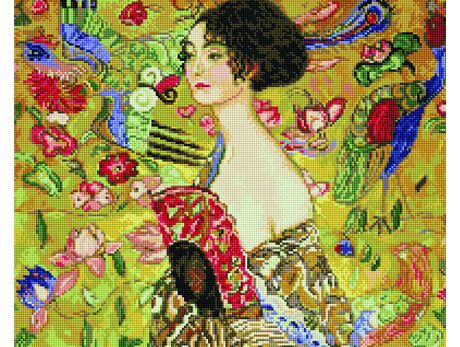 Gustav Klimt. Dame mit Fächer diamond painting