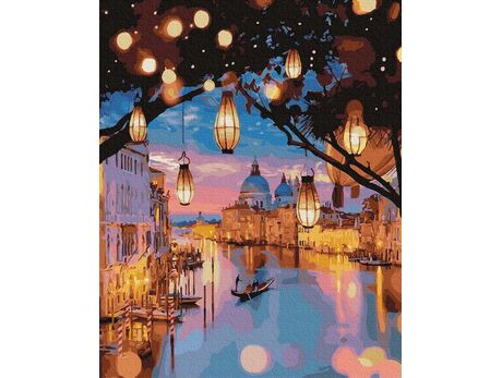 Venezianische Nachtlichter malen nach zahlen