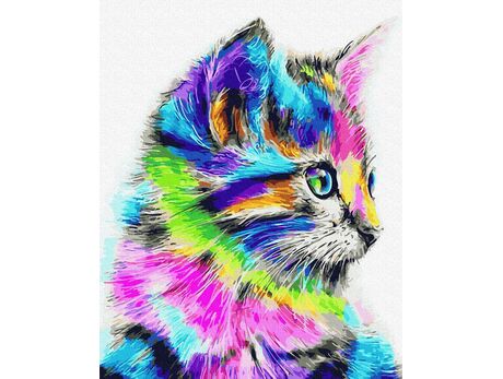 Holo-Katze malen nach zahlen