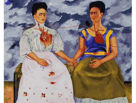 Die zwei Fridas (Frida Kahlo) malen nach zahlen