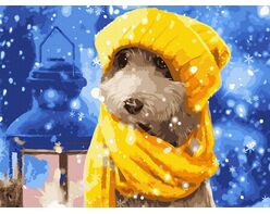 Schneehündchen 30x40cm