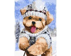 Terrier im Schnee