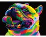 Regenbogen-Bulldogge malen nach zahlen