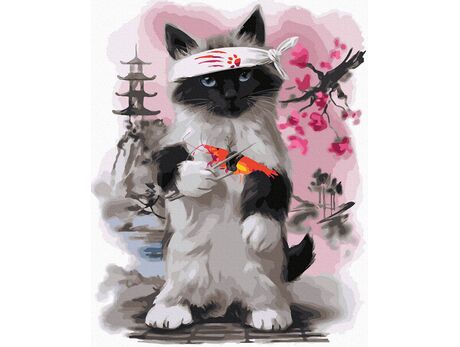 Sushi Katze malen nach zahlen