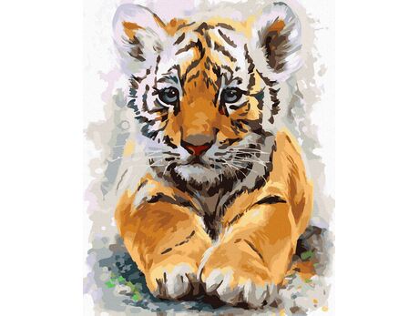 Baby-Tiger 40x50cm malen nach zahlen