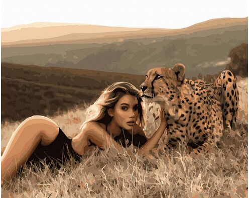 Die Frau und der Gepard