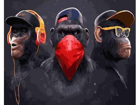 Gangster Affen malen nach zahlen