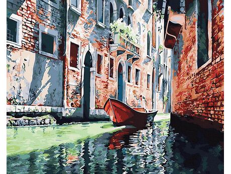 Die engen Gassen von Venedig malen nach zahlen