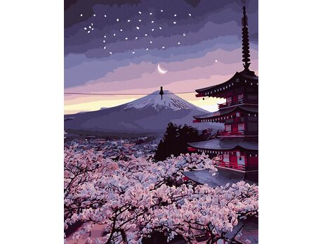 Japanische Frühlingsnächte malen nach zahlen