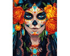 Calavera-Mädchen 40cm*50cm