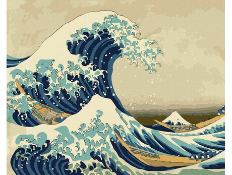 Die große Welle vor Kanagawa 40x50 cm malen nach zahlen