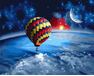 Ein Ballon im Weltall 40x50 cm malen nach zahlen
