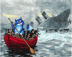 Flucht aus der Titanic 40x50 cm