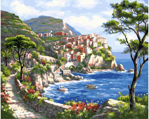 Malerische Insel 40x50 cm