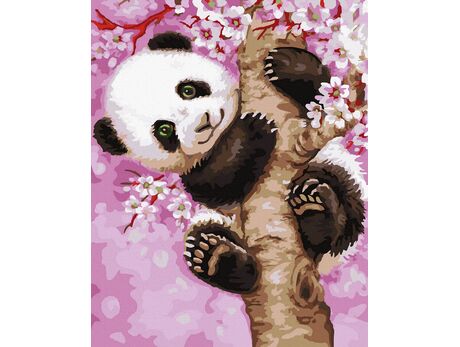 Süßer Panda 40x50 cm malen nach zahlen