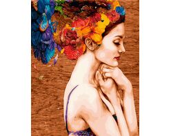 Blumen im Haar 40x50 cm