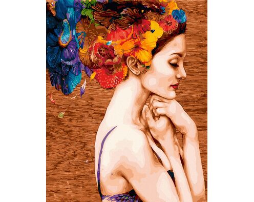 Blumen im Haar 40x50 cm