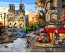 Pariser Straßen 40x50 cm malen nach zahlen