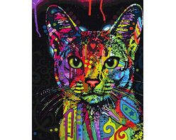 Funky Cat 40cm*50cm (Ohne Rahmen)