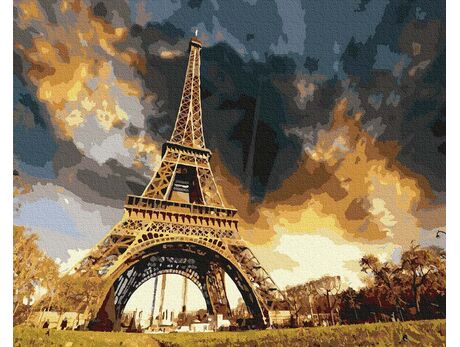 Unter dem Himmel von Paris 40cm*50cm (Ohne Rahmen) malen nach zahlen